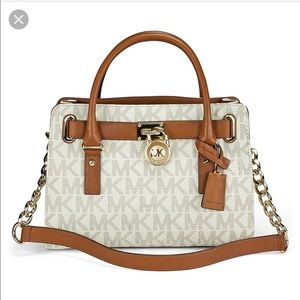 Michael kors hamilton logo satchel